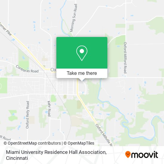 Miami University Residence Hall Association map