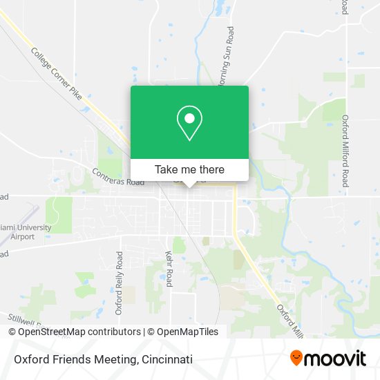 Mapa de Oxford Friends Meeting