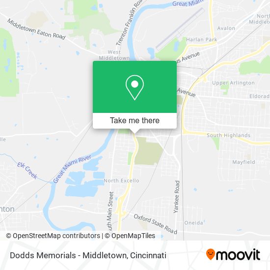 Dodds Memorials - Middletown map