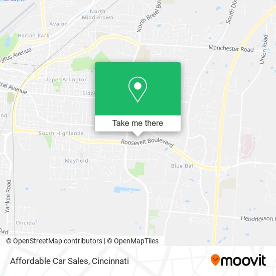 Mapa de Affordable Car Sales