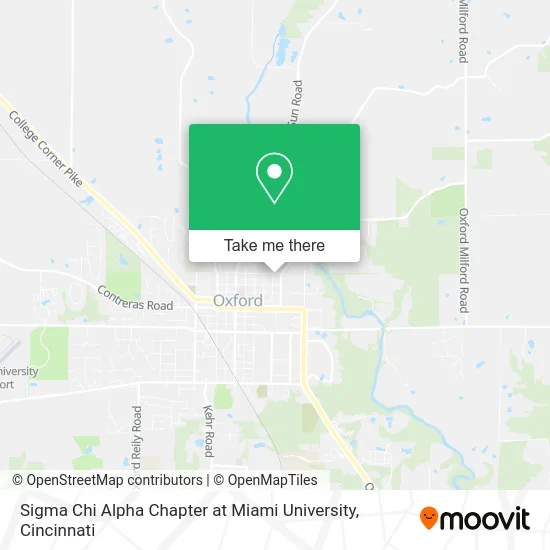 Sigma Chi Alpha Chapter at Miami University map