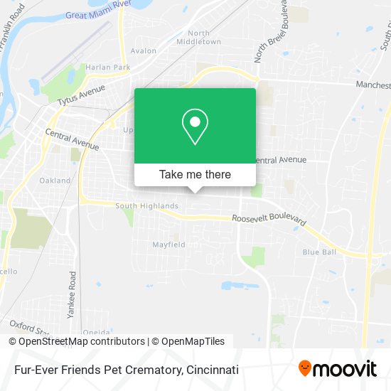 Mapa de Fur-Ever Friends Pet Crematory