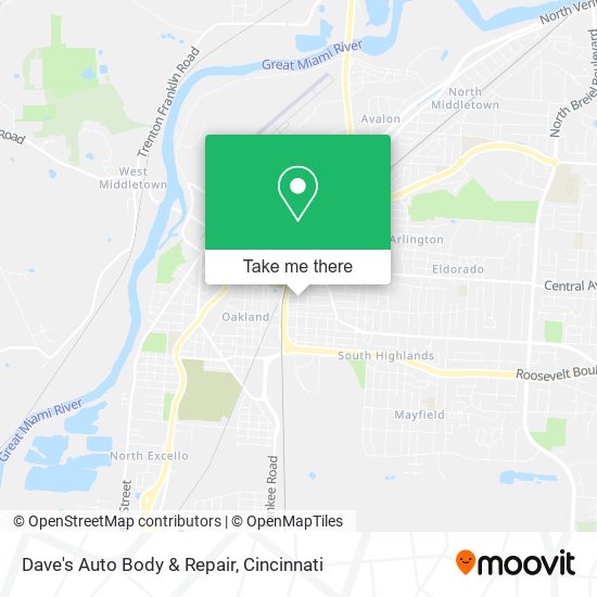 Mapa de Dave's Auto Body & Repair