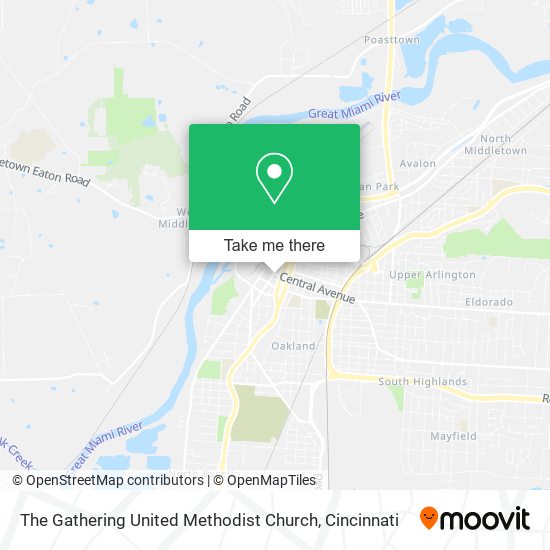 The Gathering United Methodist Church map