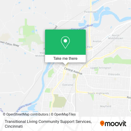 Transitional Living Community Support Services map