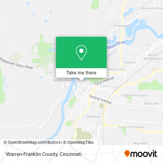 Warren-Franklin County map