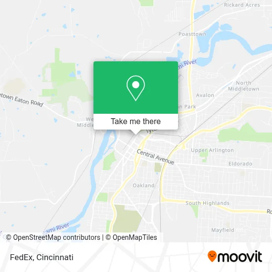 FedEx map