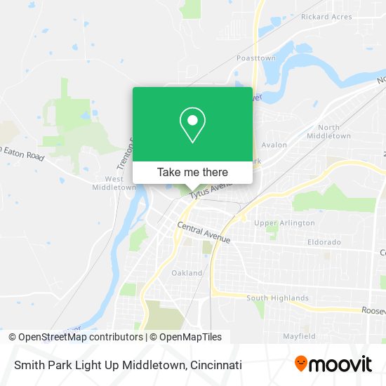 Smith Park Light Up Middletown map