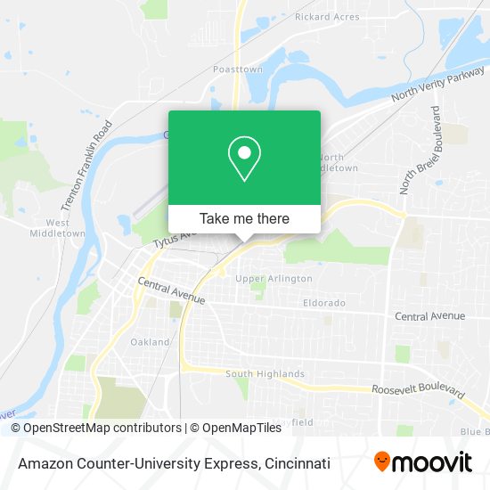 Amazon Counter-University Express map