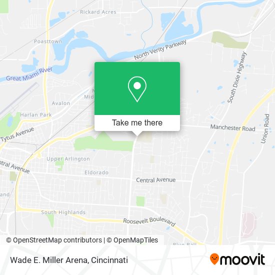 Wade E. Miller Arena map