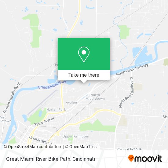 Great Miami River Bike Path map