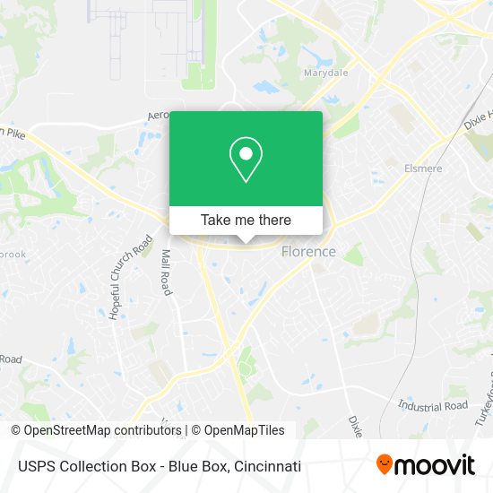 Mapa de USPS Collection Box - Blue Box