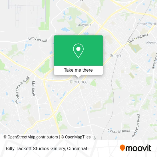 Billy Tackett Studios Gallery map