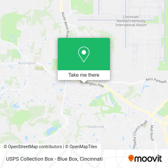 USPS Collection Box - Blue Box map