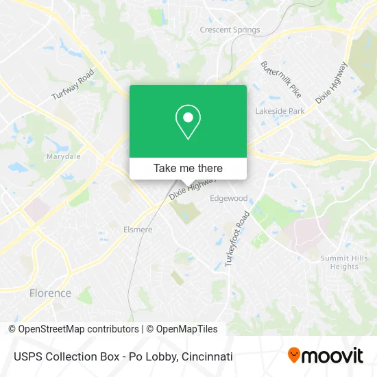Mapa de USPS Collection Box - Po Lobby