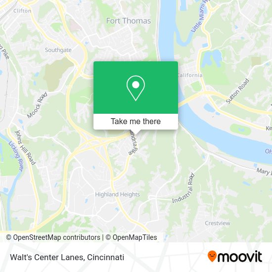 Walt's Center Lanes map