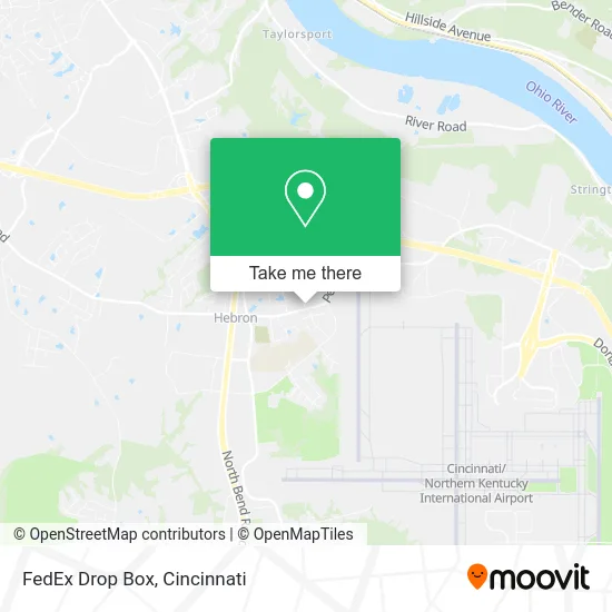 FedEx Drop Box map