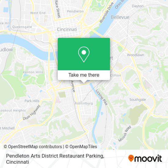 Pendleton Arts District Restaurant Parking map