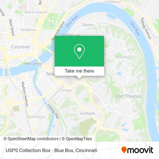 USPS Collection Box - Blue Box map