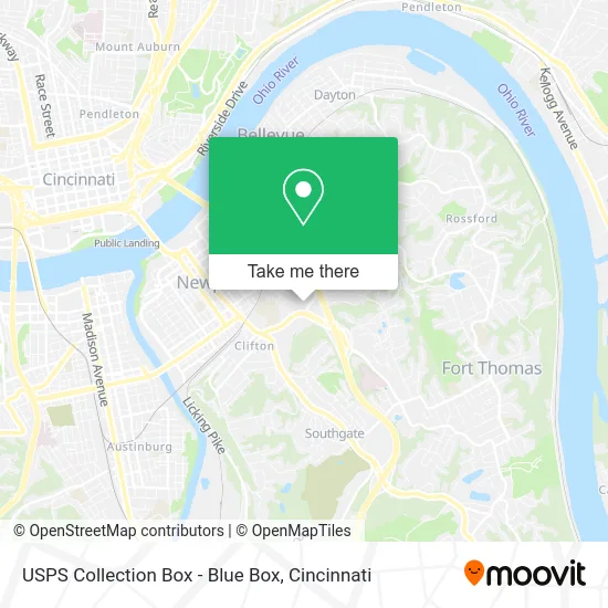USPS Collection Box - Blue Box map