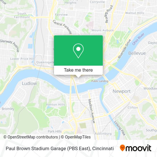 Mapa de Paul Brown Stadium Garage (PBS East)
