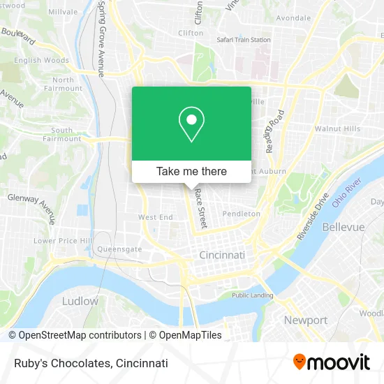 Ruby's Chocolates map