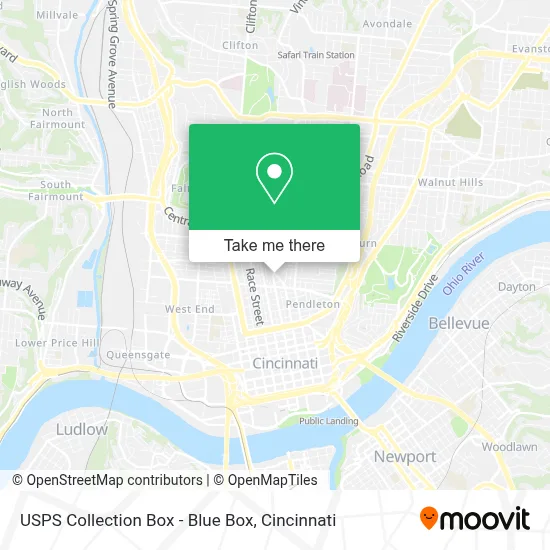 USPS Collection Box - Blue Box map