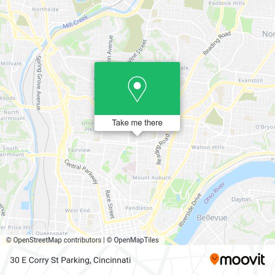 Mapa de 30 E Corry St Parking