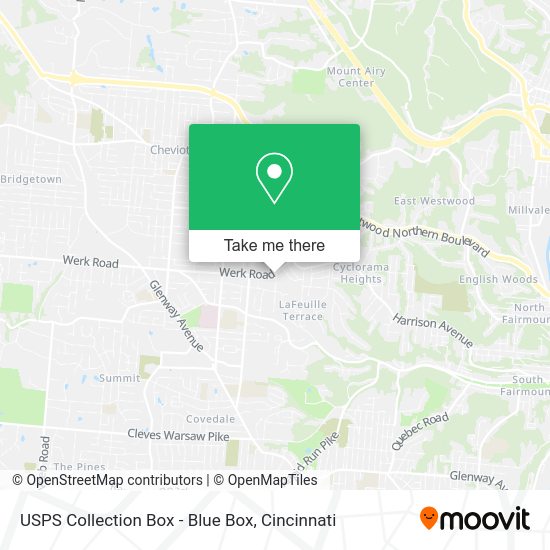 USPS Collection Box - Blue Box map