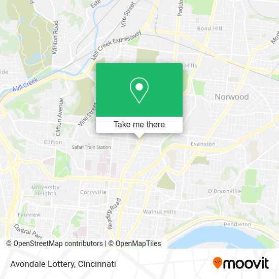 Mapa de Avondale Lottery