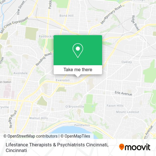 Lifestance Therapists & Psychiatrists Cincinnati map