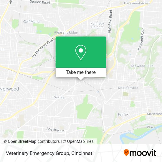 Mapa de Veterinary Emergency Group