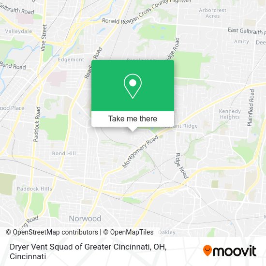 Dryer Vent Squad of Greater Cincinnati, OH map