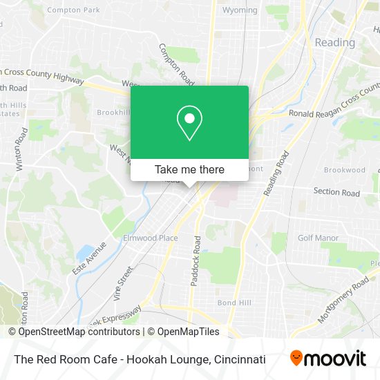Mapa de The Red Room Cafe - Hookah Lounge