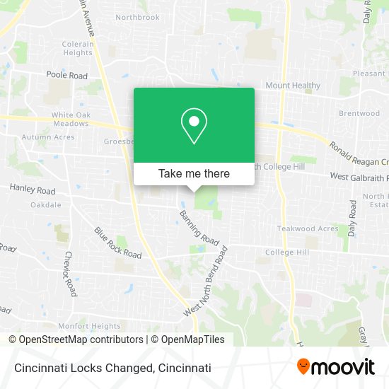 Mapa de Cincinnati Locks Changed