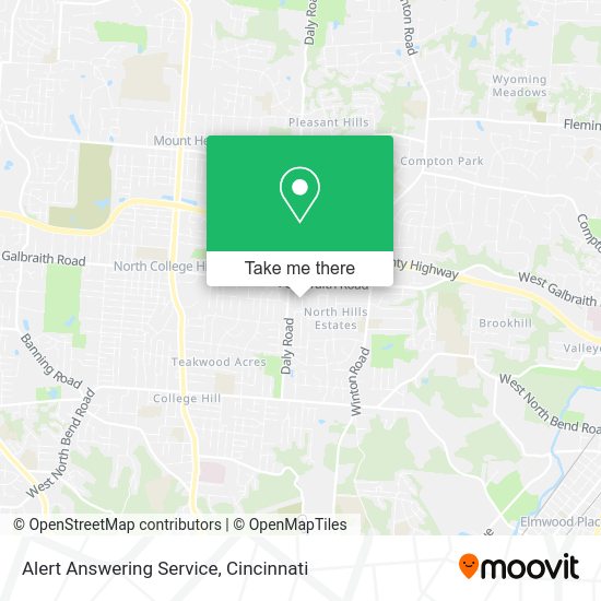 Alert Answering Service map