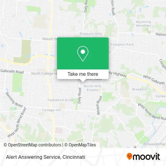 Alert Answering Service map