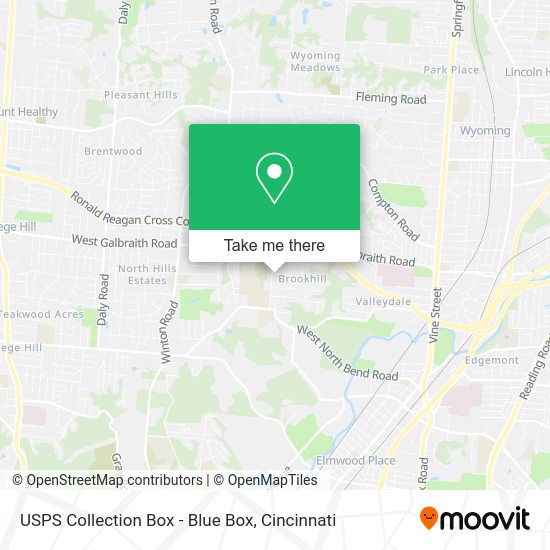 USPS Collection Box - Blue Box map