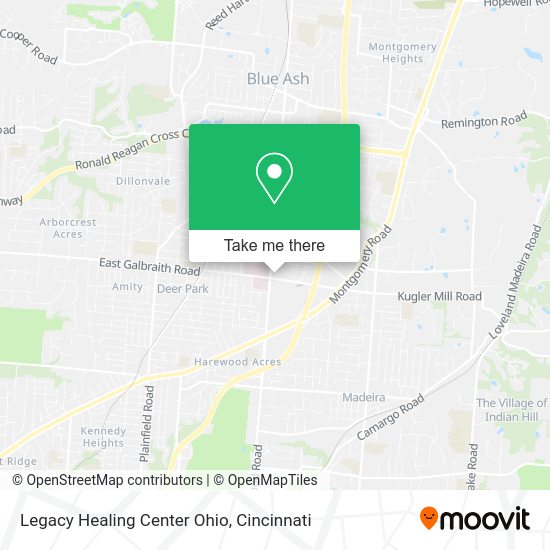 Legacy Healing Center Ohio map