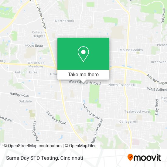 Mapa de Same Day STD Testing