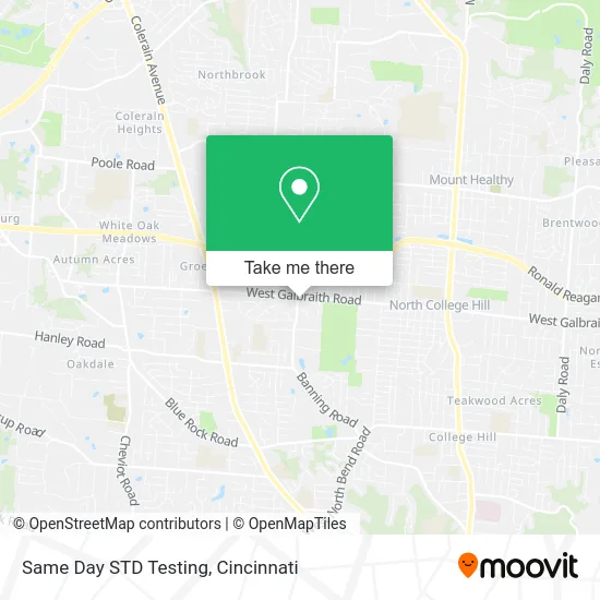 Same Day STD Testing map