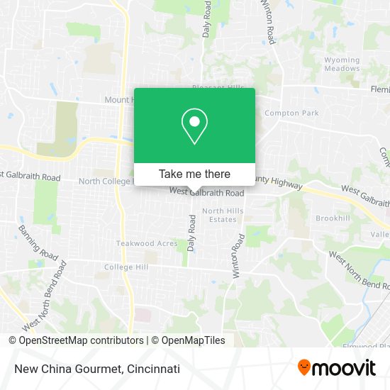 New China Gourmet map