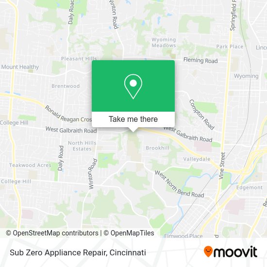 Mapa de Sub Zero Appliance Repair