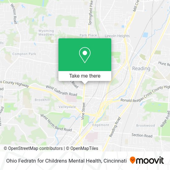 Ohio Fedratn for Childrens Mental Health map