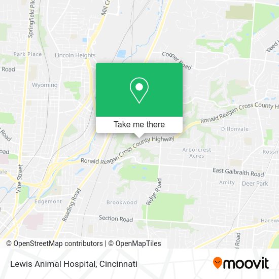 Lewis Animal Hospital map