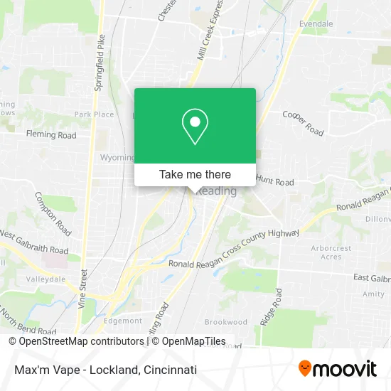 Max'm Vape - Lockland map