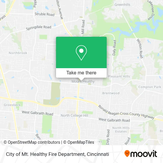 City of Mt. Healthy Fire Department map