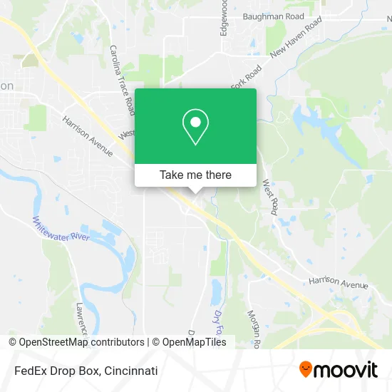 FedEx Drop Box map