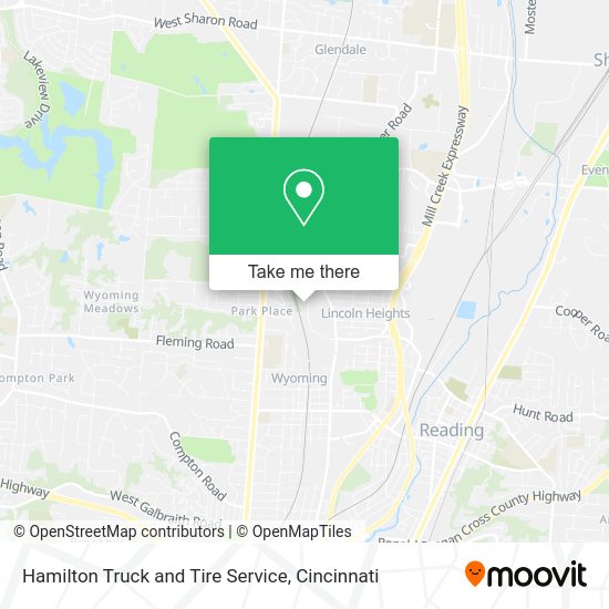 Hamilton Truck and Tire Service map