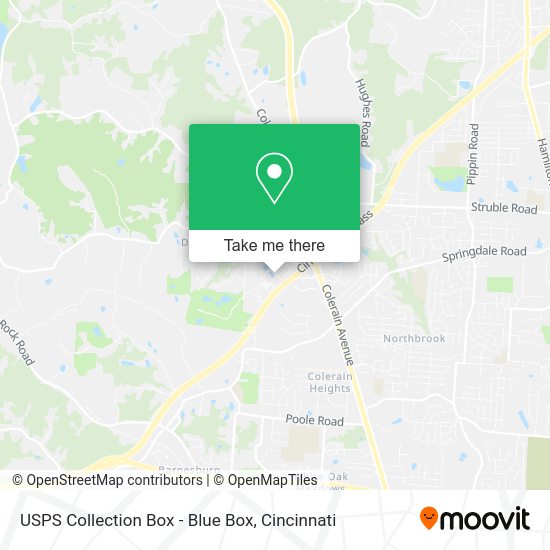 Mapa de USPS Collection Box - Blue Box